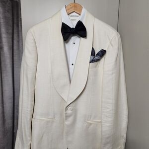 Beautiful Linen Wool Cream Dinner Jacket*